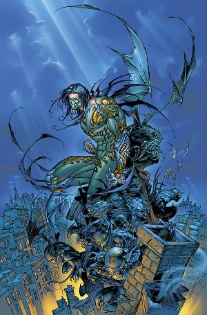 Darkness (2025) #10 CVR D CVR D INC 1:50 MARC SILVESTRI & MATT BATT BANNING 30TH ANNIVERSARY FOIL VIRGIN cover