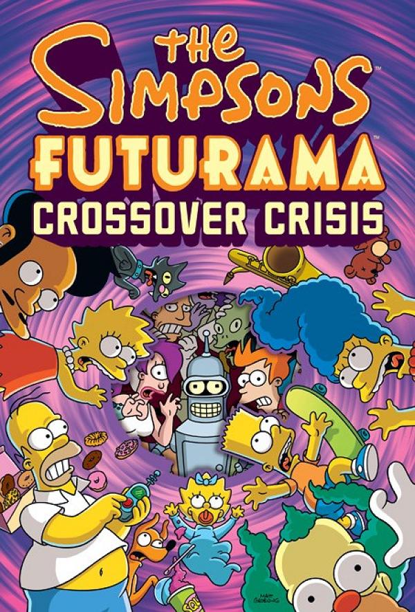 Simpsons Futurama Crossover Crisis HC cover by Matt Groening