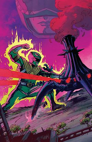 Power Rangers Green #5 E 1:10 INCV Foil Variant (Full Art, Vargas) [1:10] cover