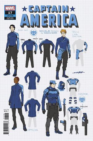 Captain America #17 VALERIO SCHITI DESIGN VARIANT cover