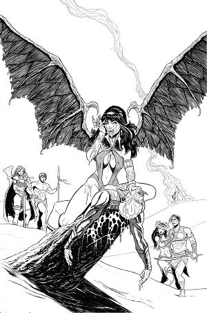 Altered States Warlords #4 CVR K CVR K INC 1:7 MARIANO BENITEZ CHAPO LINE ART VIRGIN cover