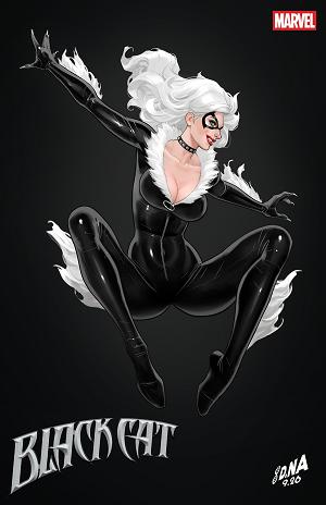 Black Cat #17 DAVID NAKAYAMA COLOR BLOCK BLACK VARIANT cover