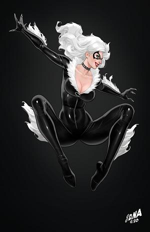 Black Cat #17 DAVID NAKAYAMA COLOR BLOCK BLACK VIRGIN 1:50 VARIANT [1:50] cover
