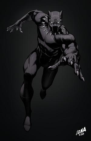 Black Panther/Namor: Doomed #4 DAVID NAKAYAMA COLOR BLOCK BLACK VIRGIN 1:50 VARIANT [1:50] cover