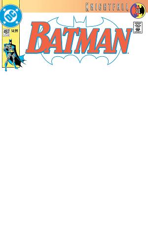 Batman #497 CVR B FACSIMILE EDITION CVR B BLANK CARD STOCK cover