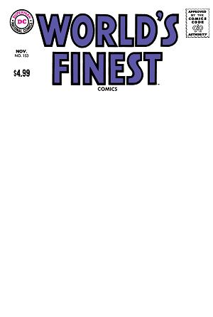 Worlds Finest Comics #153 CVR B FACSIMILE EDITION CVR B BLANK CARD STOCK cover