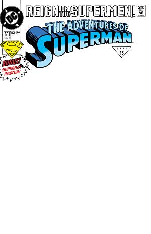 Adventures of Superman #501 CVR B FACSIMILE EDITION CVR B BLANK CARD STOCK cover