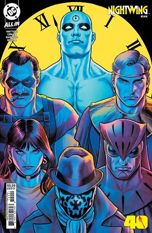 Nightwing #144 CVR D CVR D NICOLA SCOTT WATCHMEN 40TH ANNIVERSARY CARD STOCK cover