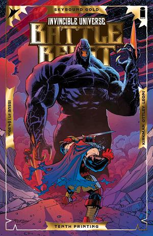 Invincible Universe Battle Beast #1 CVR B 10TH PTG CVR B RYAN OTTLEY & ANNALISA LEONI EMBOSS & GOLD FOIL cover