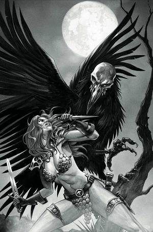 Red Sonja She Devil With A Sword #7 CVR N CVR N INC 1:7 MIKE ROOTH B&W VIRGIN cover