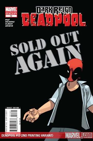 Deadpool #12 2ND PRINTING VARIANT cover