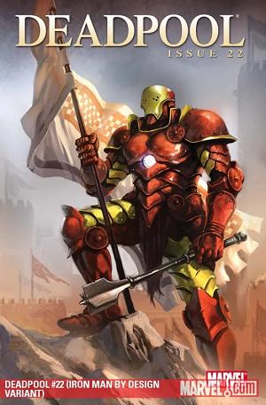 Deadpool #22 IRON MAN BY DESIGN VARIANT cover