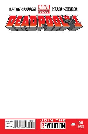 Deadpool #1 Blank Cover Variant cover