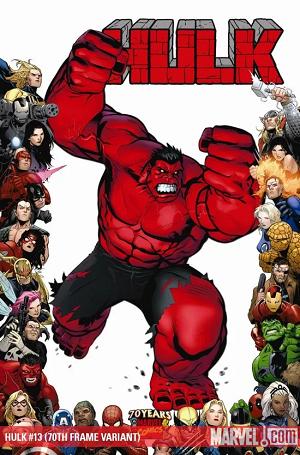 Hulk #13 Michael Golden 70th Anniversary Frame Variant [1:10] cover