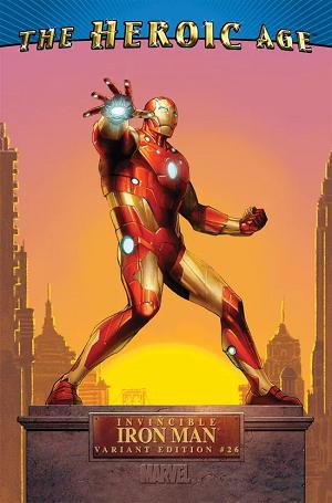Invincible Iron Man #26 HEROIC AGE VARIANT cover