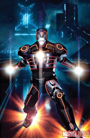 Invincible Iron Man #33 Tron Variant cover
