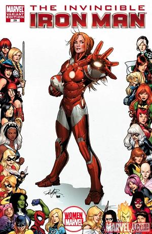Invincible Iron Man #29 WOMEN OF MARVEL VARIANT cover