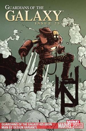 Guardians Of The Galaxy #25 IRON MAN BY DESIGN VARIANT cover