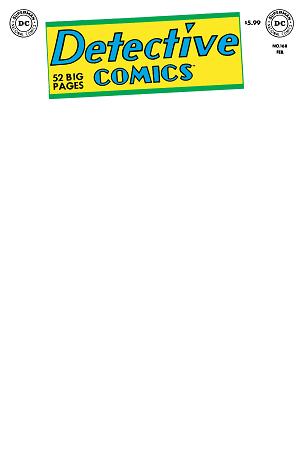 Detective Comics #168 CVR B FACSIMILE EDITION CVR B BLANK CARD STOCK cover