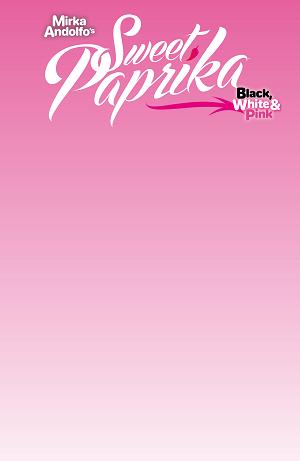 Mirka Andolfos Sweet Paprika Black White & Pink Halloween Special #1 CVR G (OF 2) CVR G BLANK SKETCH cover