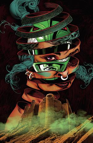 Power Rangers Green #4 D Foil Variant (Full Art, Foil, Harris) cover