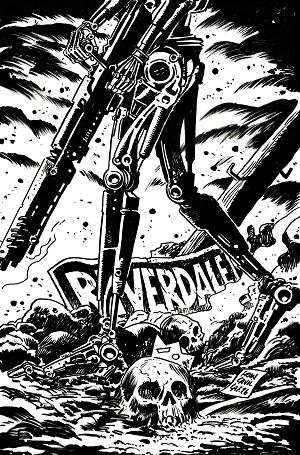 Archie Vs The Terminator #2 CVR L CVR L INC 1:7 FRANCESCO FRANCAVILLA LINE ART VIRGIN cover