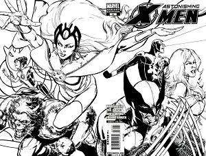 Astonishing X-Men #31 Phil Jimenez B&W Variant cover