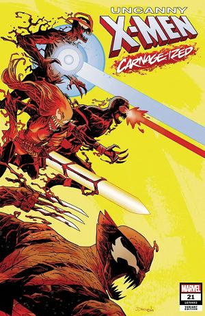 Uncanny X-Men #21 Declan Shalvey Carnage-ized Variant cover