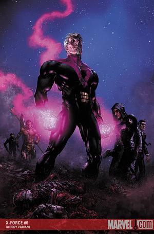 X-Force #6 Clayton Crain Bloody Variant cover