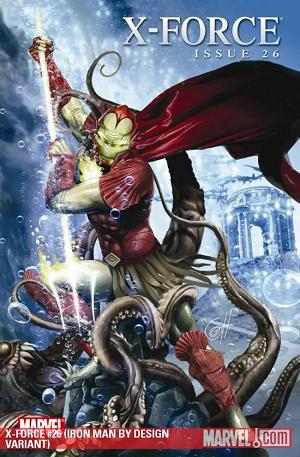 X-Force #26 IRON MAN BY DESIGN VARIANT cover