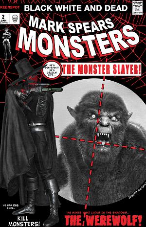 Mark Spears Monsters #2 CVR D 4TH PTG BLACK WHITE & DEAD EDITION CVR D MARK SPEARS ASM #129 HOMAGE cover
