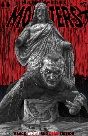 Mark Spears Monsters #2 CVR B 4TH PTG BLACK WHITE & DEAD EDITION CVR B MARK SPEARS FROME THE GRAVE cover