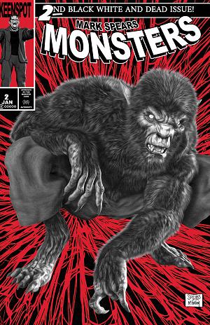 Mark Spears Monsters #2 CVR C 4TH PTG BLACK WHITE & DEAD EDITION CVR C MARK SPEARS SPIDER MAN #1 HOMAGE cover