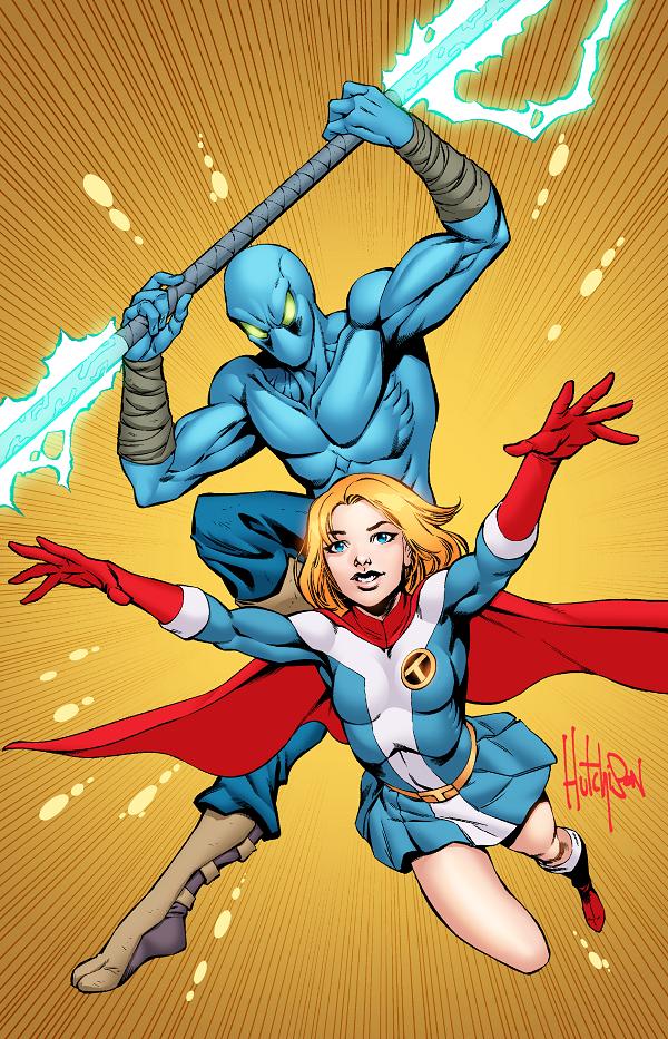 Tomorrow Girl X Zen Intergalactic Ninja #2 variant cover by David Hutchison