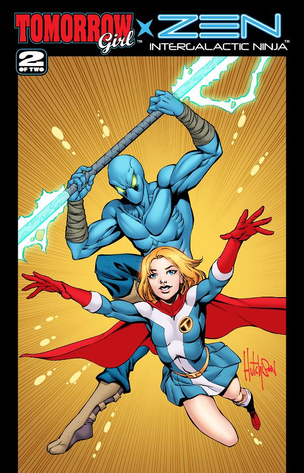 Tomorrow Girl X Zen Intergalactic Ninja #2 cover by David Hutchison
