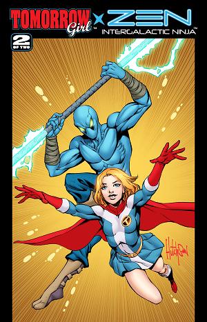 Tomorrow Girl X Zen Intergalactic Ninja #2 CVR A DAVID HUTCHISON cover