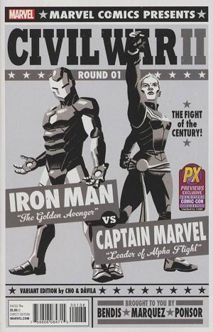 Civil War Ii #1 SDCC 2016 Michael Cho Black & White Variant cover