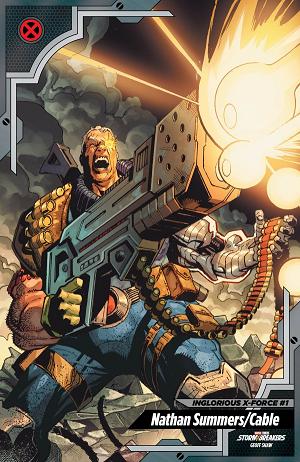 Inglorious X-Force #1 Geoff Shaw X-Men Trading Card Variant cover
