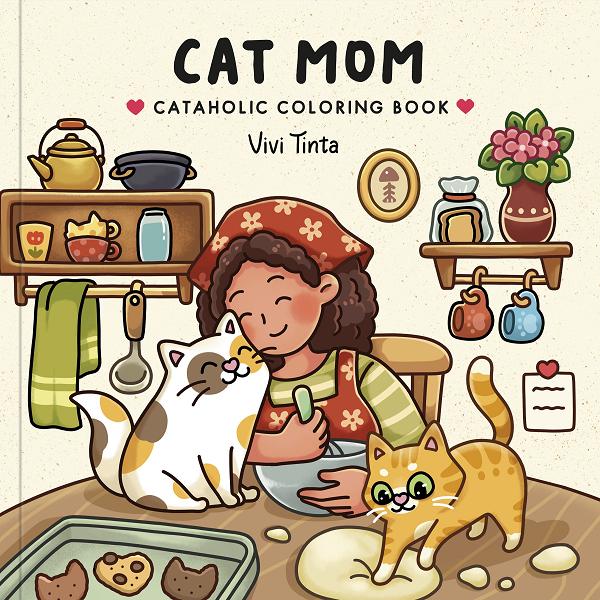 Cat Mom Coloring Book #1 cover