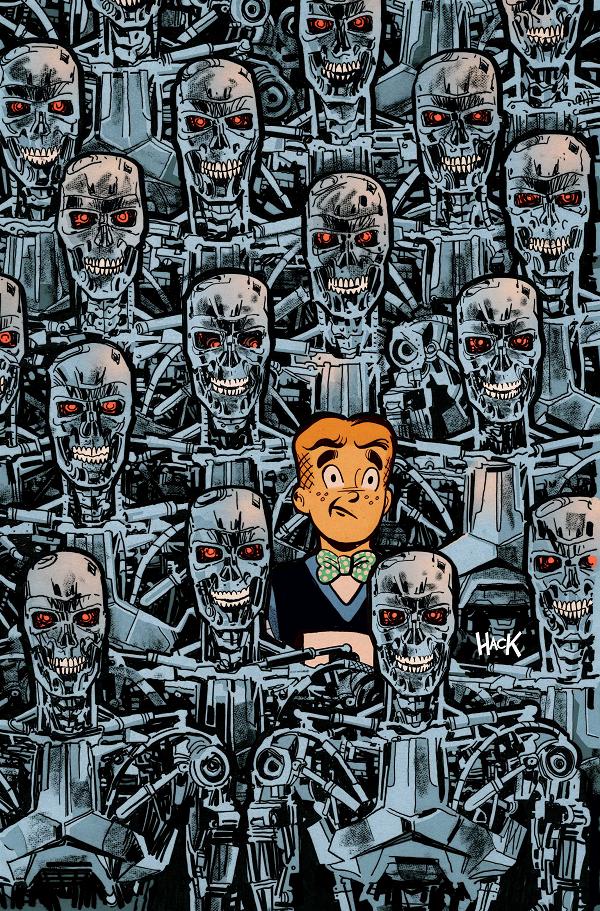Archie Vs The Terminator #4 variant cover by Robert Hack