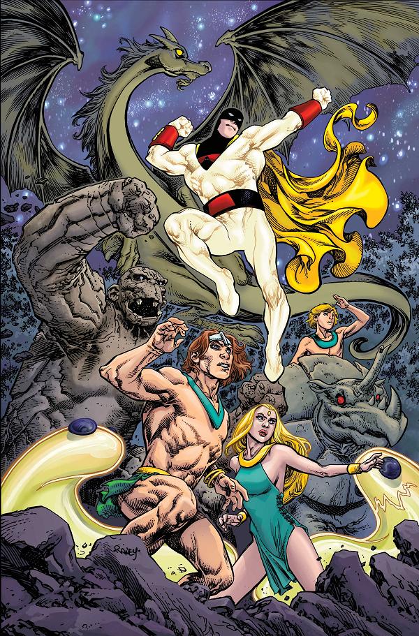 Space Ghost Vs The Herculoids #5 variant cover by Tom Raney