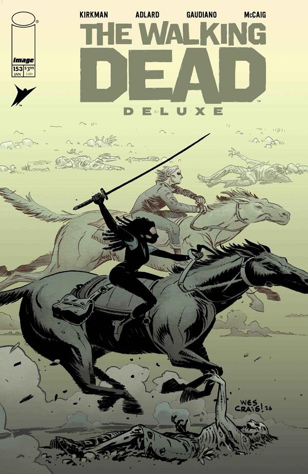 Walking Dead Deluxe #153 variant cover by Wes Craig