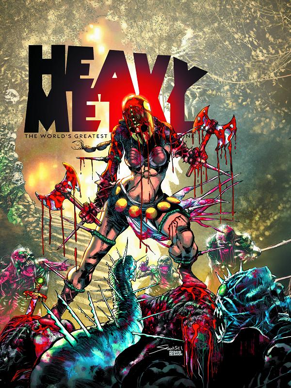 Heavy Metal Magazine HC #5 cover by John Stanisci