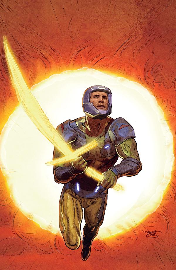 X-O Manowar: Black, White & Gold #4 variant cover by Renato Guedes
