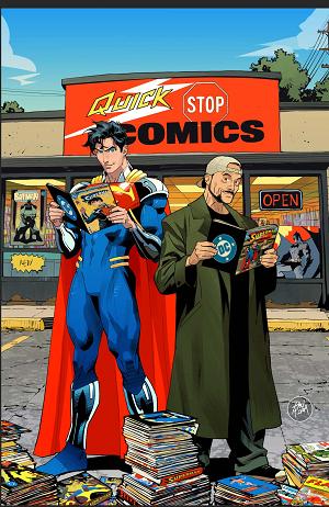 Superboy-Prime Special #1 CVR E (ONE SHOT) CVR E DAN MORA KEVIN SMITH CELEBRITY CAMEO CARD STOCK cover
