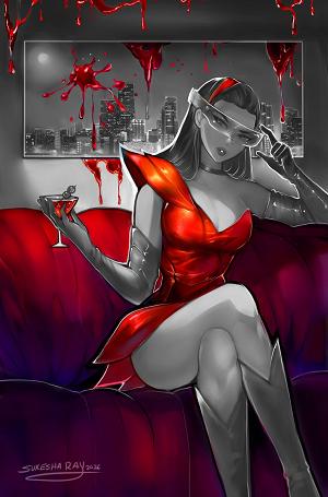 Final Boss #13 CVR E CVR E INC 1:50 SUKESHA RAY B&W cover