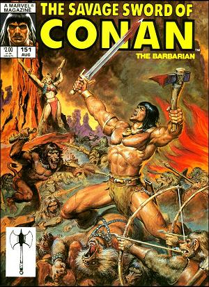 The Savage Sword Of Conan #151 cover