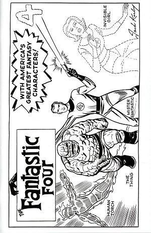 Fantastic Four #1 KIRBY HIDDEN GEM B&W cover