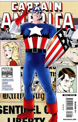 Captain America #50 2nd Printing Variant cover