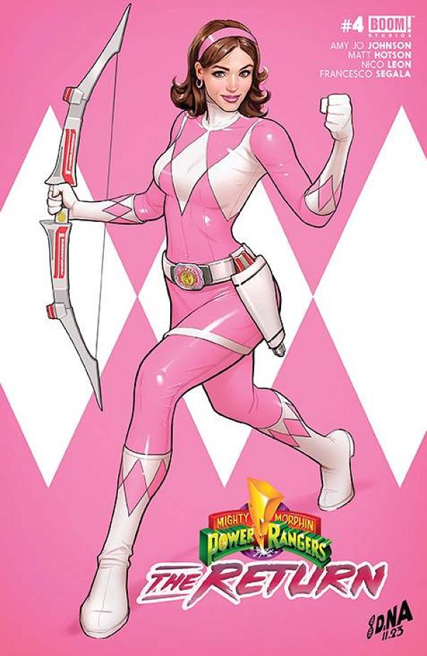 Mighty Morphin Power Rangers The Return #4 variant cover by David Nakayama